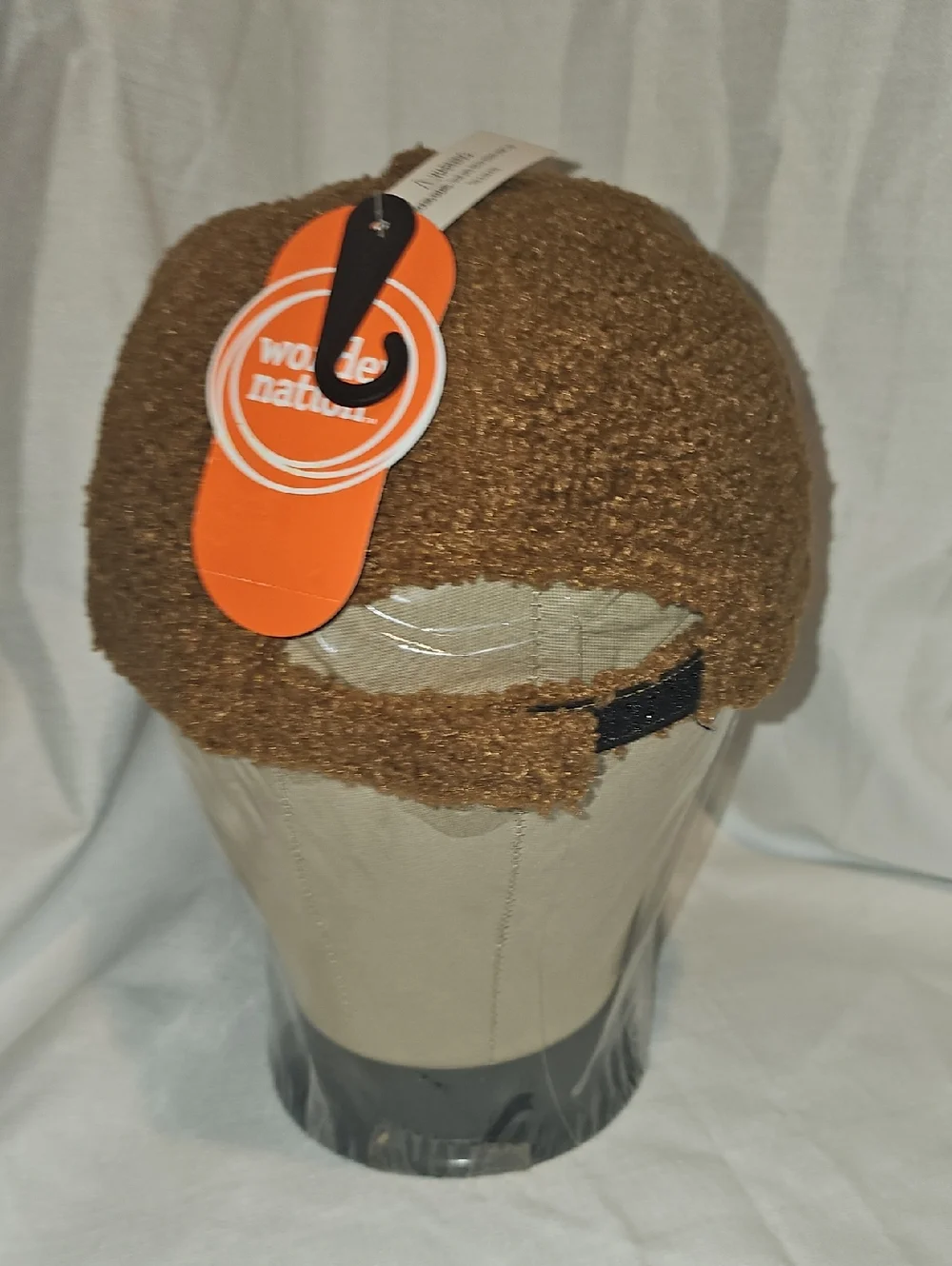 Wonder Nation Boys Faux Shearling Baseball Hat with Smiley Patch, Brown OSFM New